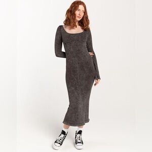 BDG Urban Outfitters Washed Black Seamless Midi Dress